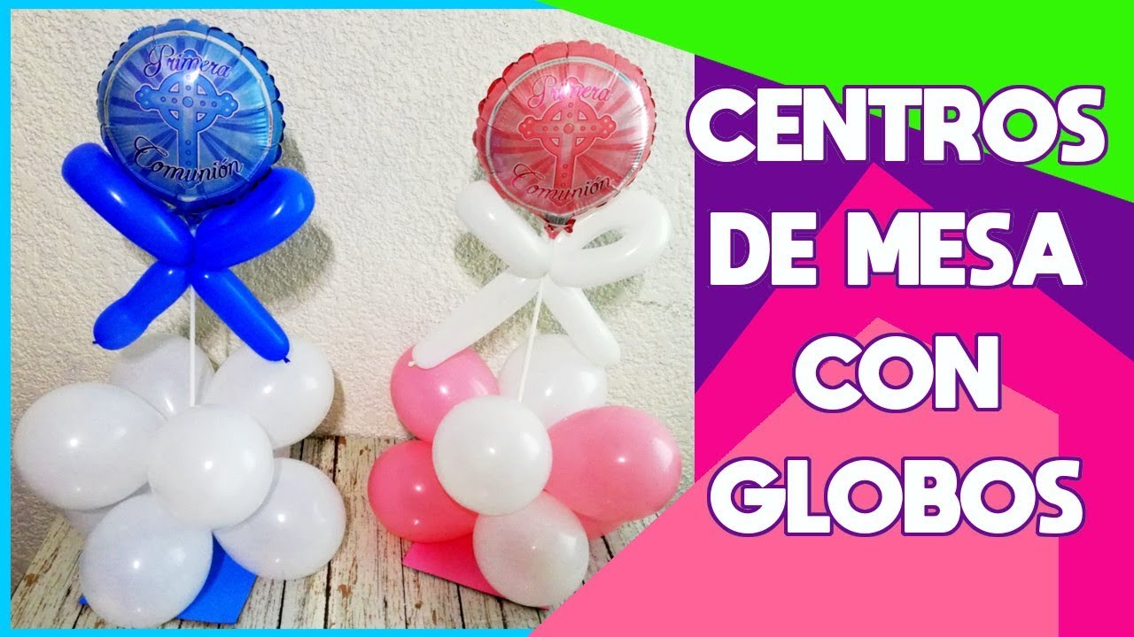 Centro de globos para comunion