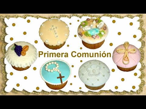 Cupcakes de primera comunion para niño