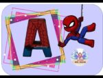 Hombre araña letras decoradas de spiderman
